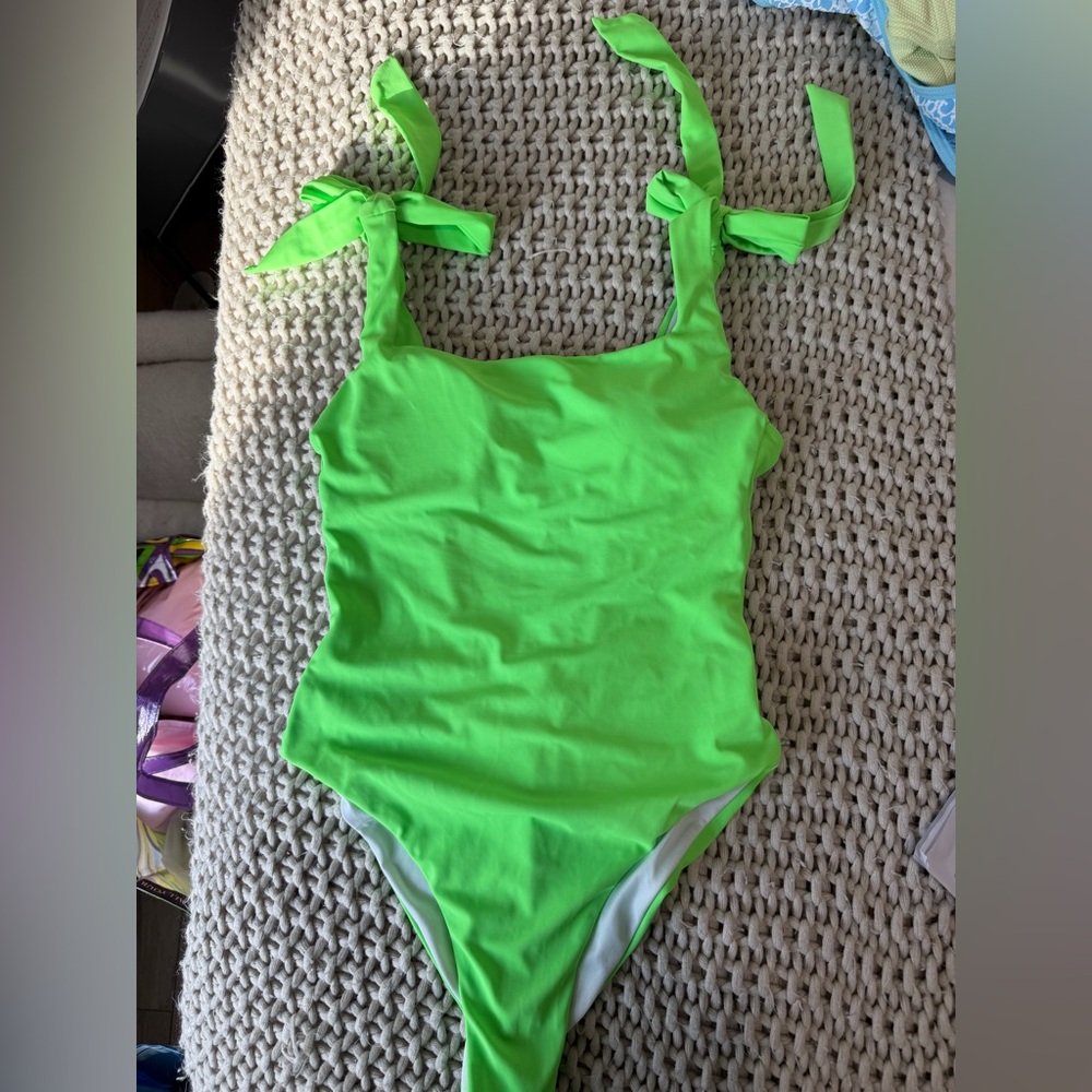 Neon Green One-Piece Swimsuit